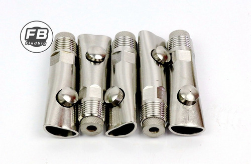 Imagen 5 de 5 de 5pcs Splash Prueba Acero Inoxidable Niple Bebedero Bebedero