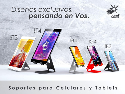 Imagen 8 de 9 de Soporte Apoyo Celular Bam B4 Escritorio Home Office Premium