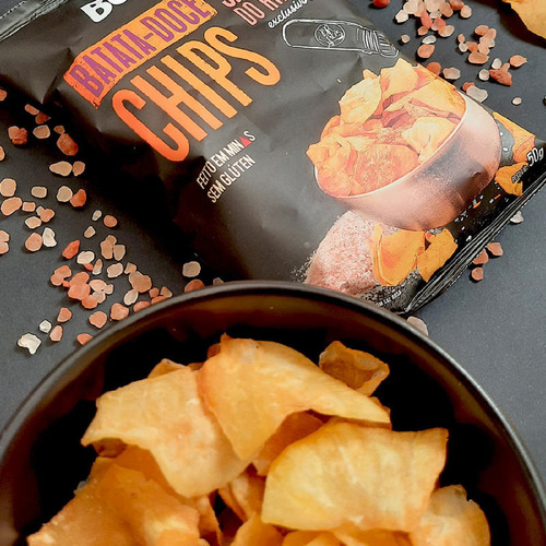 Imagem 3 de 5 de Batata Doce Chips Belive Com Sal Do Himalaia 50g