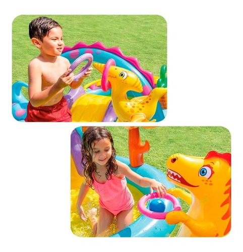 Imagen 3 de 5 de Centro De Juego Inflable Intex Dinoland 57135np