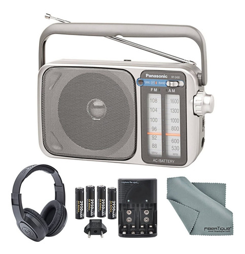 Panasonic Rf-2400 radio Am Fm Accesorio Bundle Auricular +