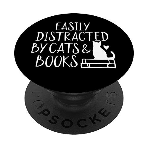 Fácilmente Distraído Por Cats And Books - Cute Book Mzyz1