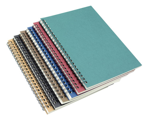 Cuaderno Espiral, 6 Piezas A5 Blandas 8mm Regla 6 Color...