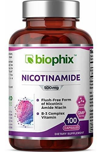 B-3 Nicotinamida 500 Mg 100 Cápsulas - Nicotinic Amide Niac