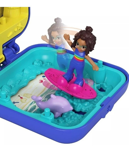 Polly Pocket Muñeca En La Playa Y Carrito De Helados (Usado)
