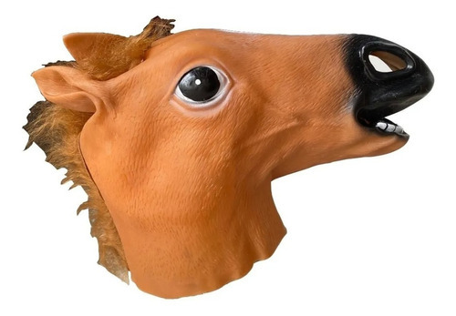 Mascara De Caballo Loco Crazy Horse De Latex Color Marrón