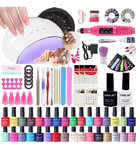 Kit Inicial X41 Completo Cabina Torno Esmaltados Uñas Semi