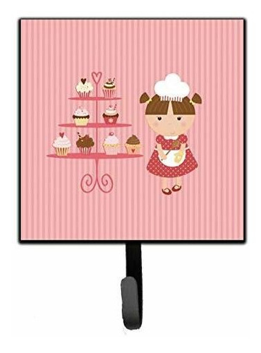 Tesoros De La Caroline Cupcake Baker Brunette Rosa Gancho De