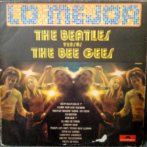 The Beatles Vs The Bee Gees Disco De Vinilo Lp 1975 Vg+