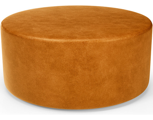 Puff Redondo Orgânico Para Living 90cm Lola Couríssim Whisky