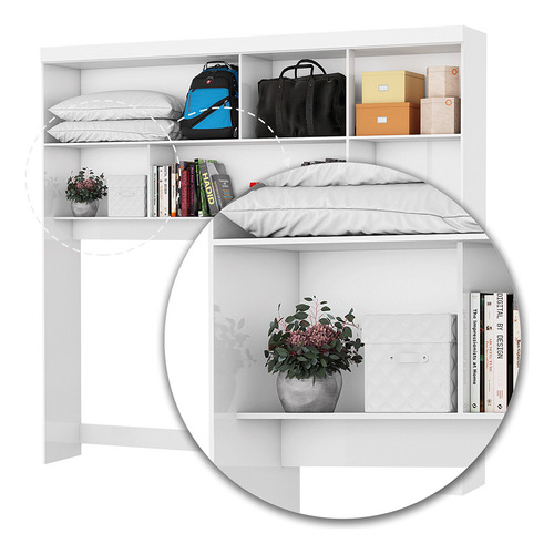 Guarda-roupa Casal Modulado 5 Portas Hercules 4 Portas 4 Gav Cor Branco