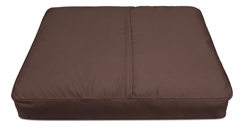Cama De Cachorro Impermeável Com Zíper Almofada Pet 80x60 Cor Marrom-escuro Desenho Liso