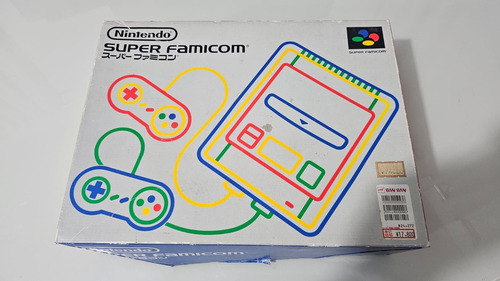 Super Famicom Snes Super Nintendo Na Caixa 2 Controles Cinza (Usado)