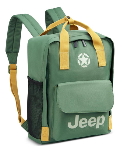 Mochila De Viaje Jeep Js014d Tote, Militar, Portátil De 14 P