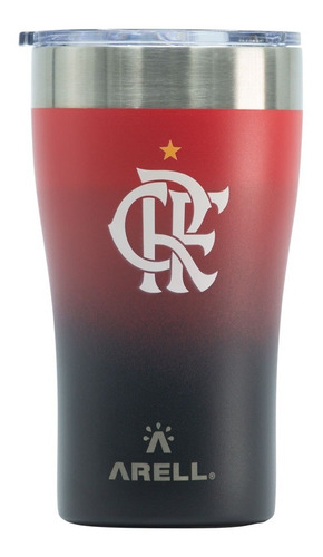 Imagem 4 de 7 de Copo Térmico Arell Com Tampa 500ml Oficial Do Flamengo Crf