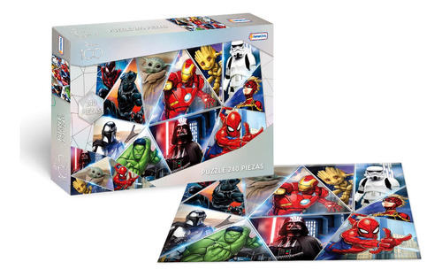 Puzzle 240 Pzas Disney 100 Rompecabezas Heroes Marvel Star