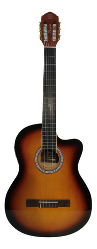 Violão Jahnke Flat Nylon Elétrico Sunburst