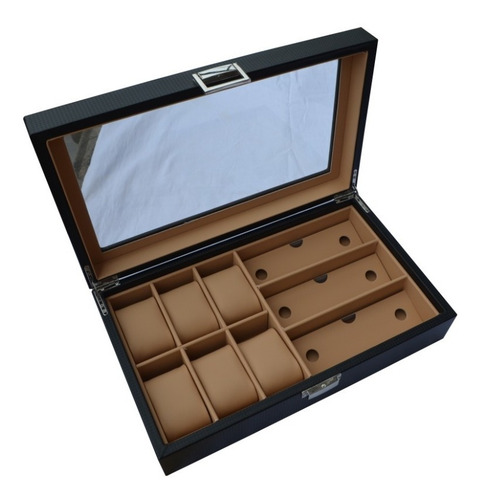 Imagen 4 de 6 de Organizador De Relojes Y Lentes Caja Calidad Premium