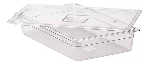 Tapa De Inserto Policarbonato Cocina 1/3 32x17cm 3 Piezas Color Transparente