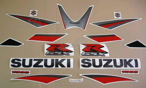 Kit Completo Adesivos Suzuki Gsxr 1000 2005 Moto Cinza/preta