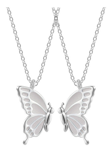 Juego De 2 Hermosos Collares Para Mejor Amiga, Mariposa, Reg