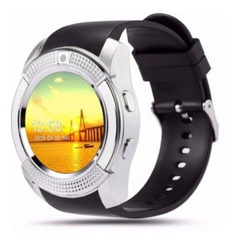 Relógio Smartwatch V8 Bluetooth Pedometro Android Chip Ios