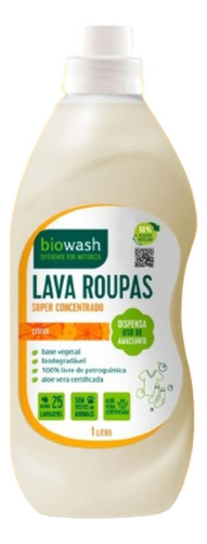 Lava Roupas Citrus 1 Litro Biowash Vegano Biodegradável