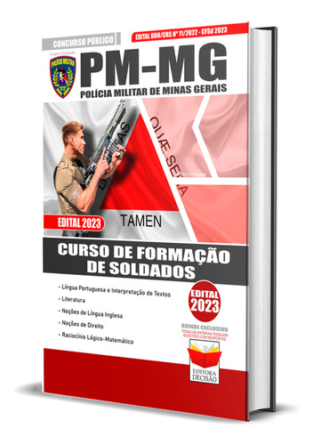 Apostila Pm Mg Curso De Formação De Soldado  - Ed. Decisão