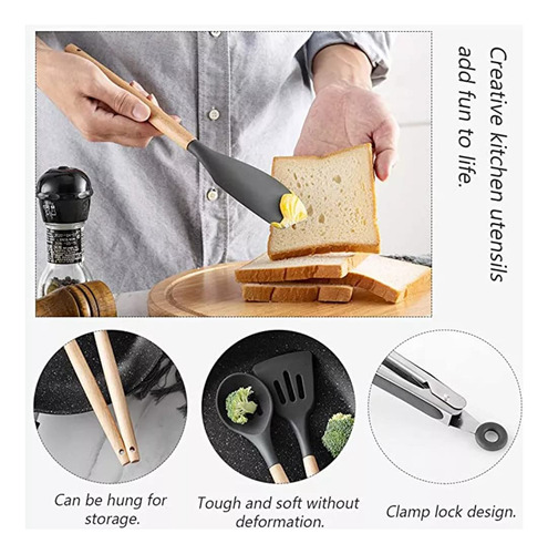 Juego De Utensilios De Cocina Antiadherentes De Silicona