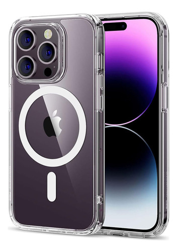 Case Para iPhone 14 Pro Con Magsafe Tpu Rígido Transparente