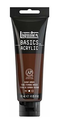 Pintura Acrílica Liquitex Basics, Tubo De 4 Oz, Ámbar Quemad