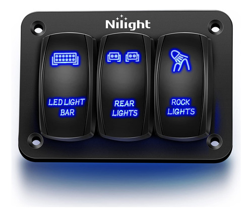 Nilight - Panel De Interruptor Basculante De Aluminio C De .