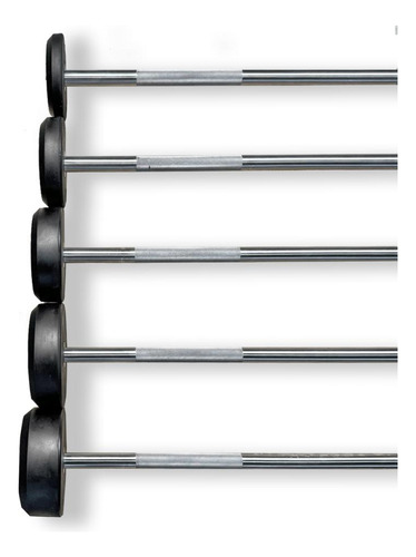 Barra Montada Reta Emborrachada - Elite 10kg Musculação