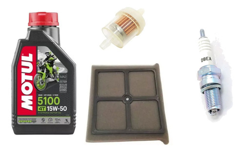 Kit Service Aceite Motul Filtro Bujia Cg 150 S2 Tubular 