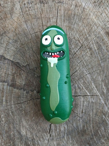 Boneco Pickle Rick (rick And Morty) Fotorealista Pintado Toy