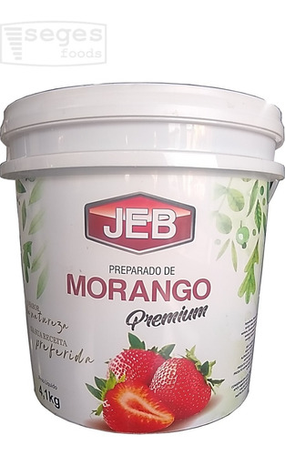 Jeb Preparado De Morango Para Recheio E Mescla 4,1kg