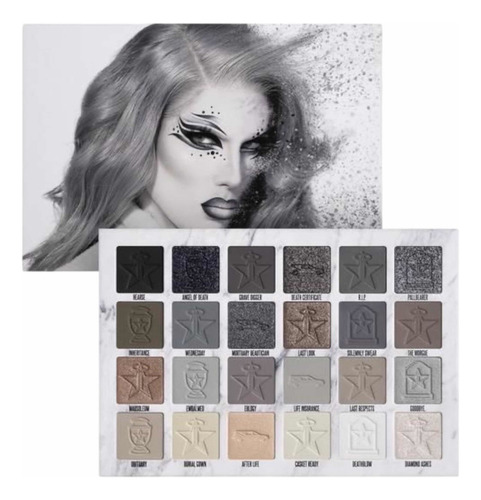 Paleta Sombras Jeffree Star Cremated Gris 24 Tonos Gris