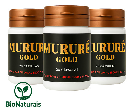1 Murure Gold 20 Caps Exclusivo (somos Unicos Que Vende) Sem Sabor