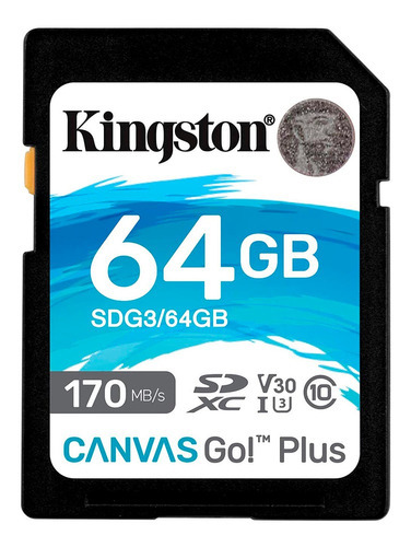 Memoria Sd Kingston Canvasgo Plus 64gb Uhs-i C10 U3 V30 170m