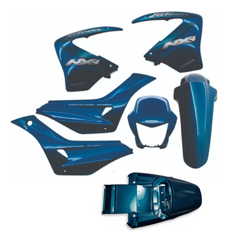Kit Carenagem Adesivada Adapt Nx 400 Falcon Verde 2002