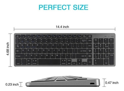 Teclado Bluetooth Con Números Para iPad Mac Tablet Celular