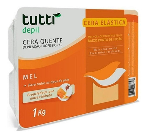 Cera Elástica Mel 1kg Tutti Depil Revitaliza Pele Premium