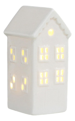 Luz Nocturna Led, Casa De Pueblo Navidad Para Mesita N