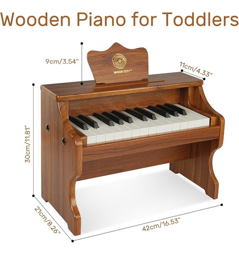 Piano De Madera 25 Teclas Para Niños
