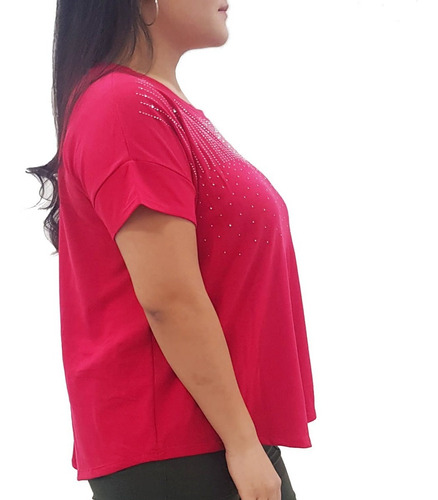 Remera De Modal Con Brillo Mujer Talle Grande