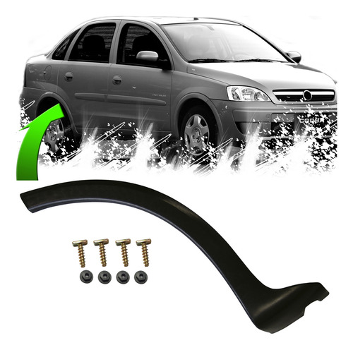 Moldura De Para-lama Corsa Sedan/montana 2002/2011- Traseiro