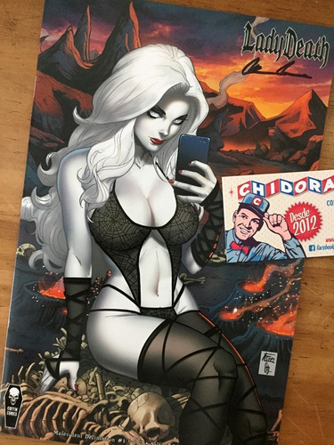 Comic - Lady Death Decimation #1 Selfie Firmada Coa