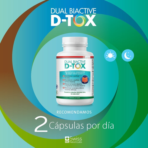 Imagen 8 de 9 de Dual Biactive Dtox Tres Meses X 1 - 180 Tomas
