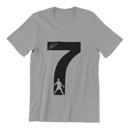 Polera Unisex Cr7 Cristiano Ronaldo Numero Estampado Algodo