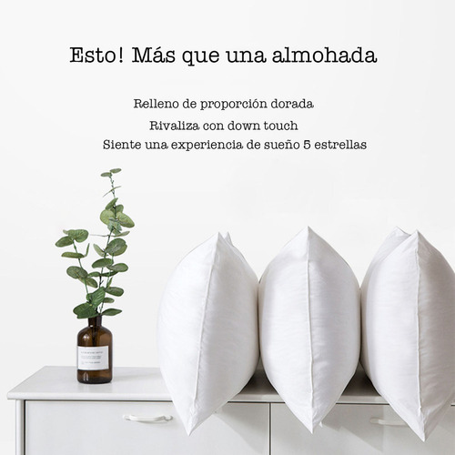 Almohadas Tamaño Estándar Relleno Semi Firme Color Blanco